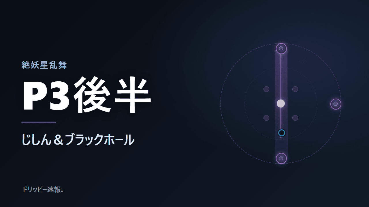 絶妖星乱舞（絶ケフカ）P3後半 じしん＆ブラックホール 解説